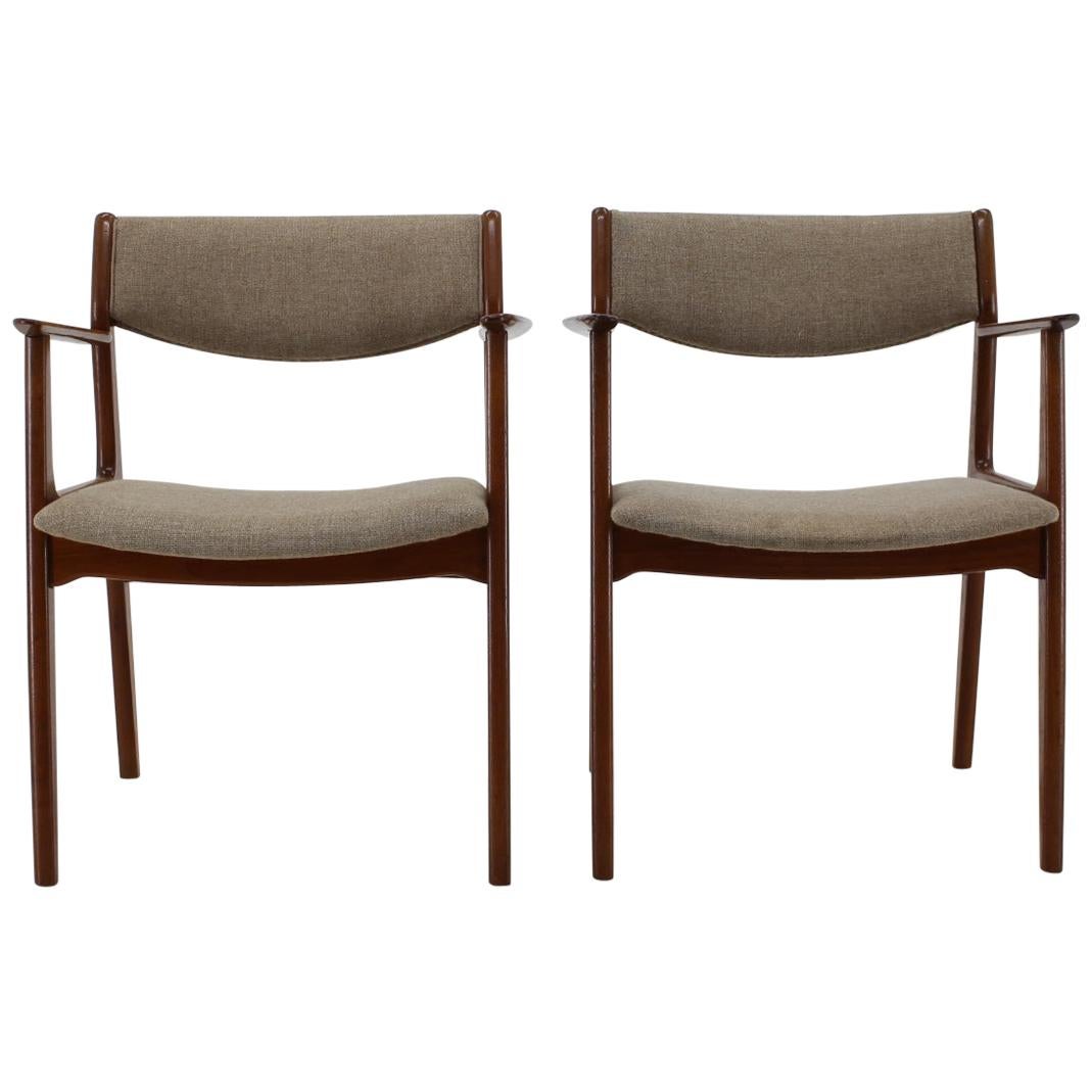 1960s Set of 2 Teak Side Chairs, Denmark