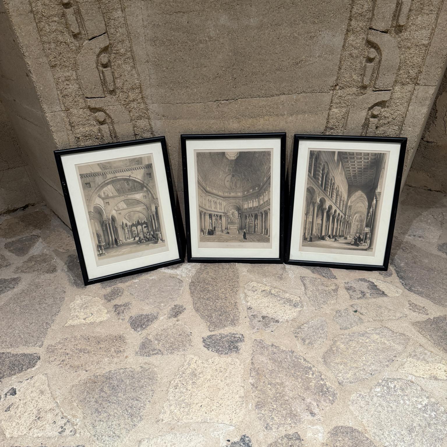 Set di 3 acqueforti architettoniche italiane degli anni '60 in vendita 9