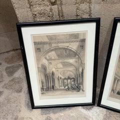 1960s Set of 3 Italian Architectural Etchings
