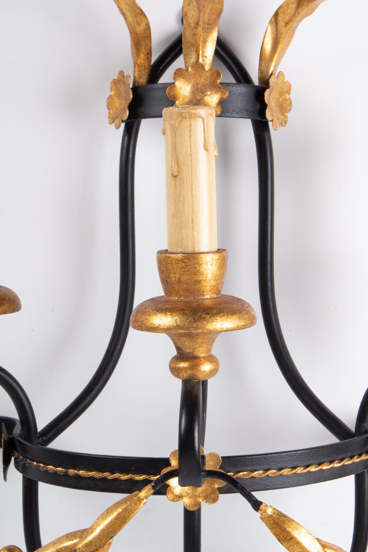 1960s Set of 3 Maison Honore Neoclassical Sconces In Excellent Condition In Saint-Ouen, FR