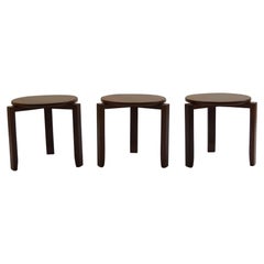 1960s Set of 3 Midcentury Stacking Tables in Afrormosia and Teak