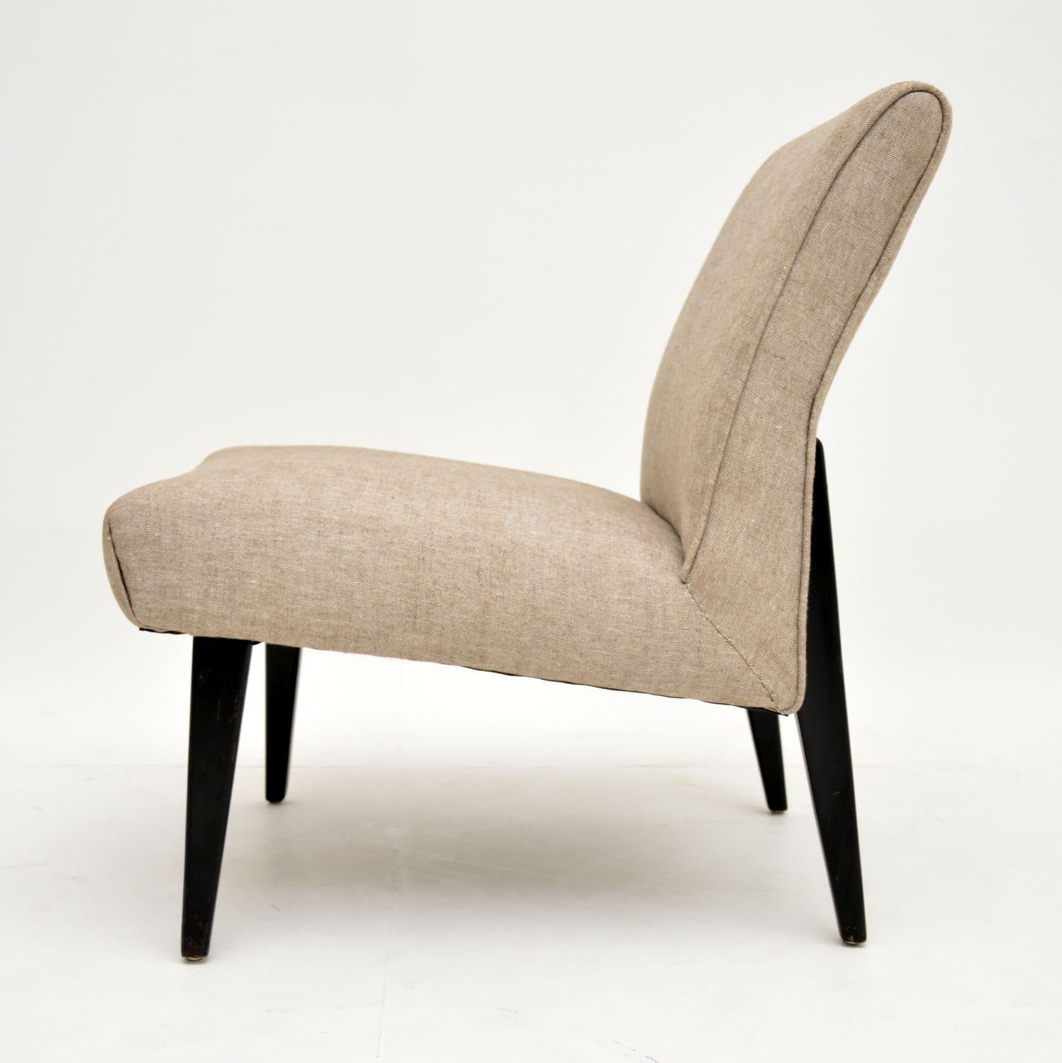 Ebonized 1960s Set of 3 Vintage Easy Chairs / Modular Sofa