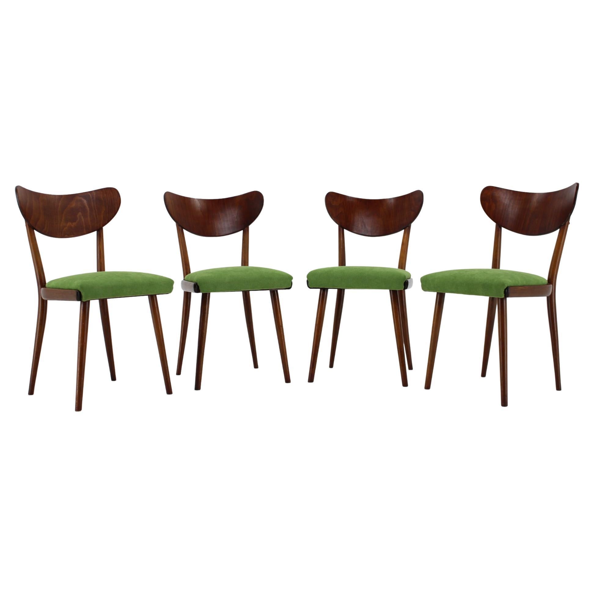 Set of 6 Midcentury Swedish Beech Wood Dining Chairs For Sale at 1stDibs