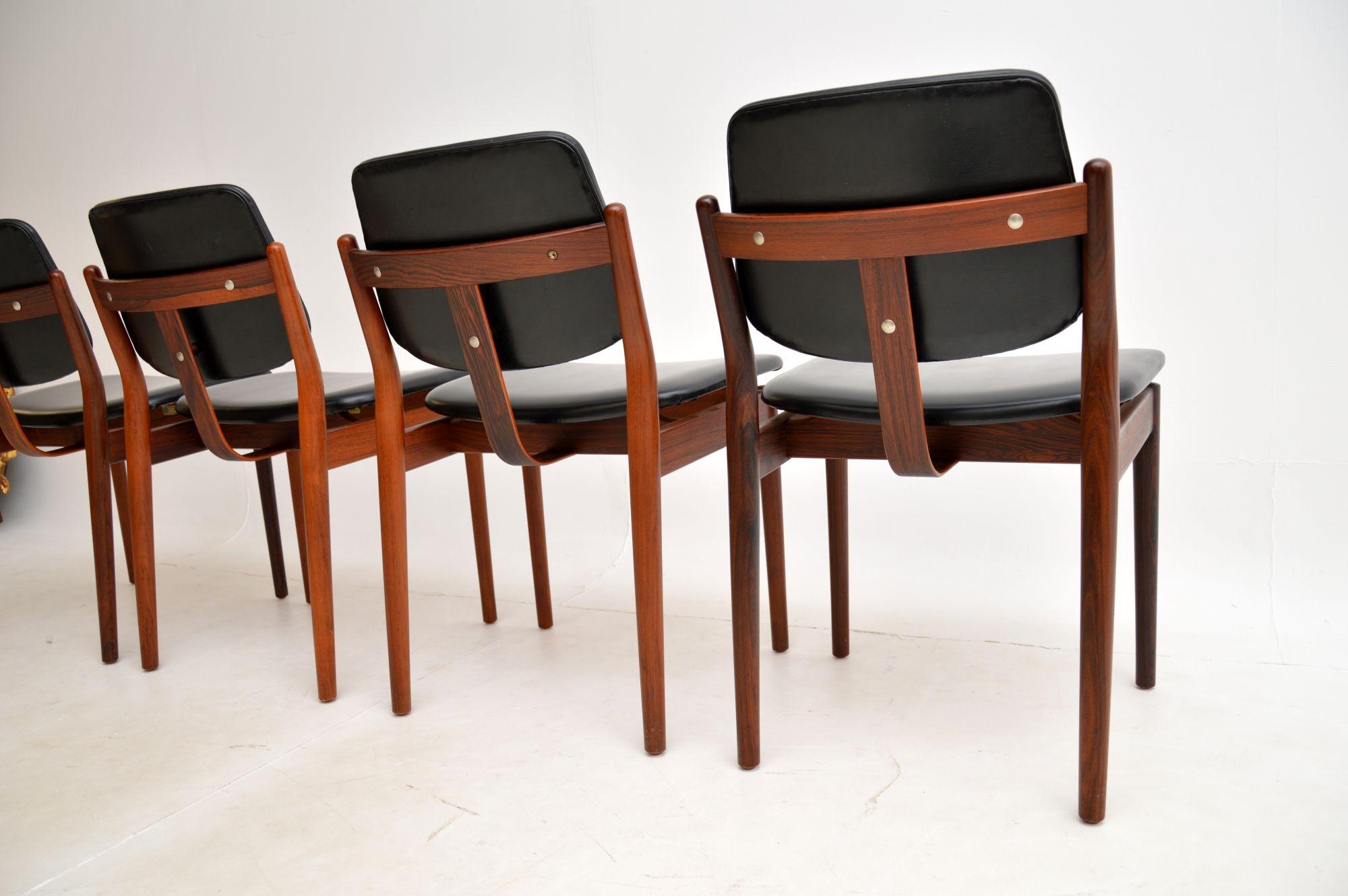 1960s Set of 4 Danish Dining Chairs by Borge Rammeskov for Sibast 1