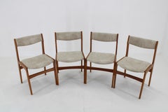 1960s Set of 4 Danish Teak Dining Chairs, Restored (Ensemble de 4 chaises de salle à manger danoises en teck, restaurées)