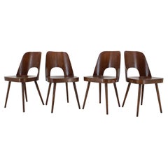 1960s Set of 4 Dining Chairs by Oswald Haerdtl, Czechoslovakia