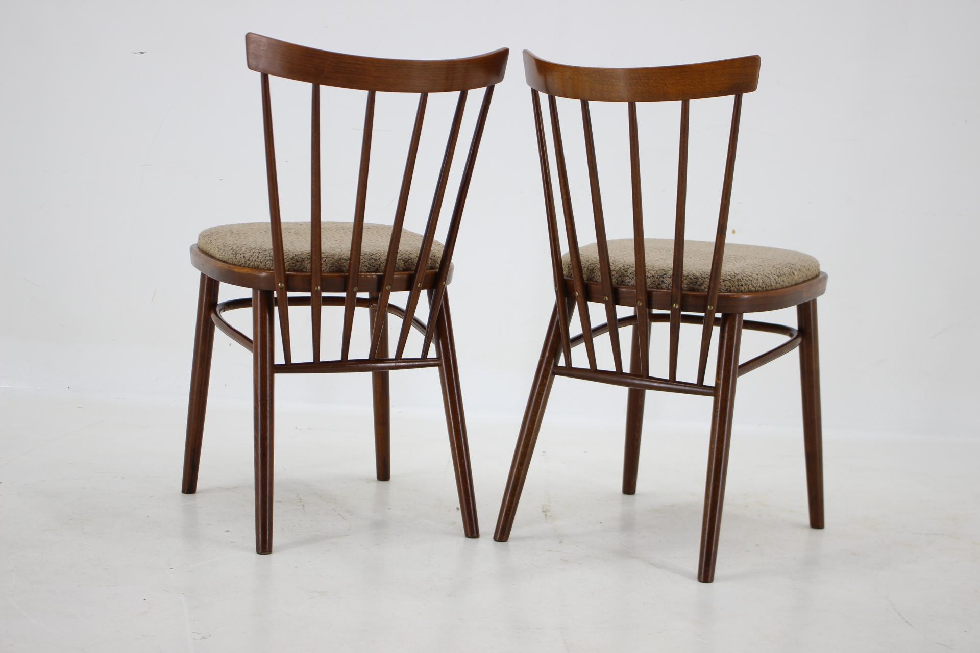 Fabric 1960s Set of 4 Dining Chairs by Tatra, Czechoslovakia For Sale