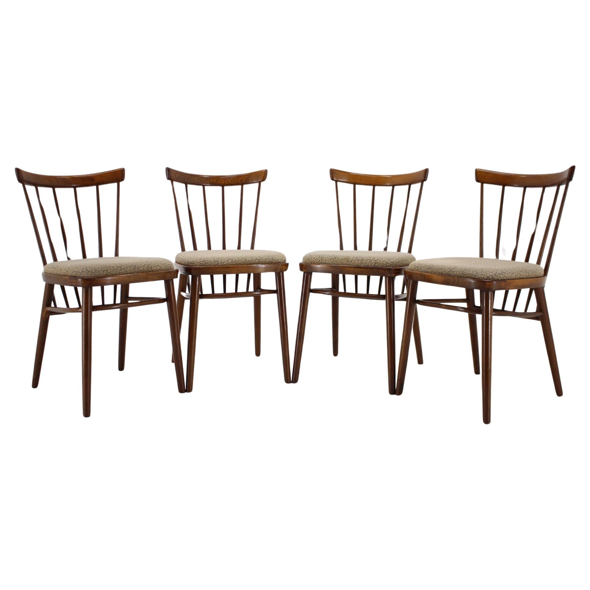 1960s Set of 4 Dining Chairs by Tatra, Czechoslovakia For Sale