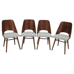 1960s Set of 4 Dining Chairs by TON, Czechoslovakia