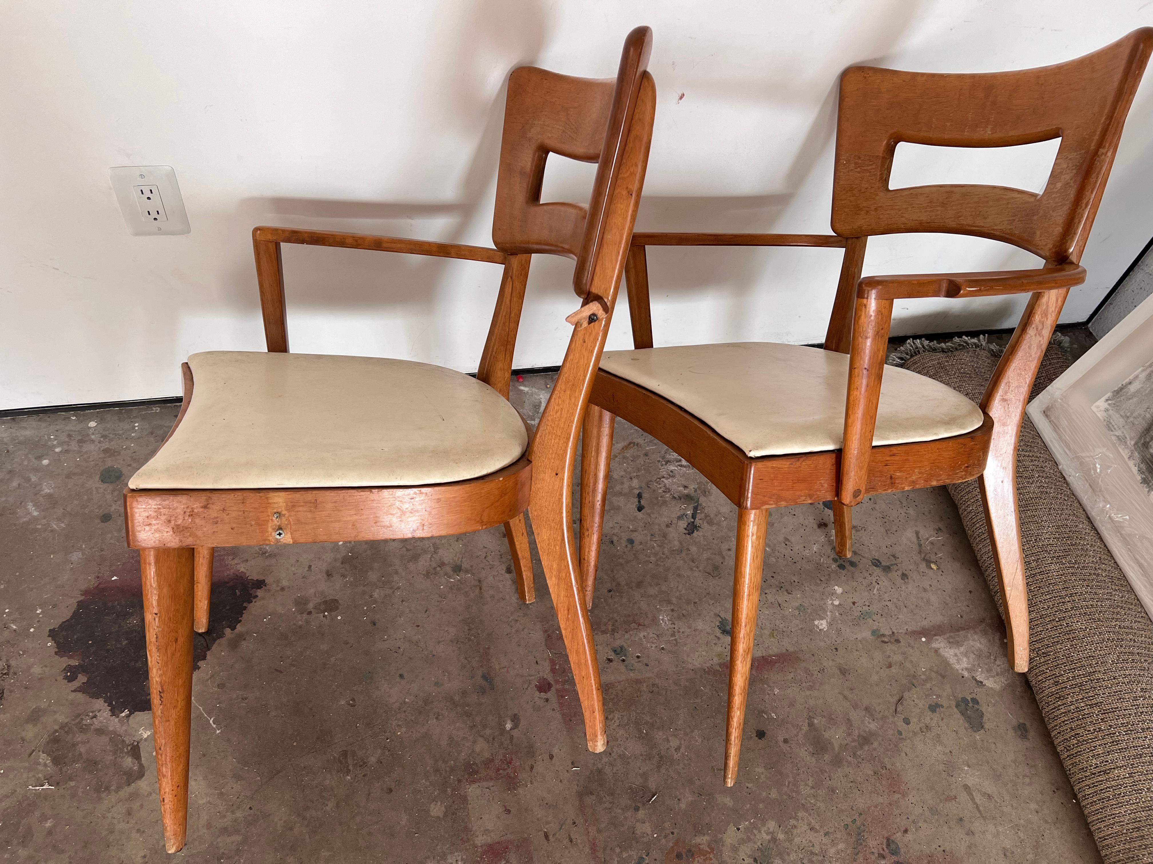 1960s Set of 4 Heywood Wakefield Dog bone Dining Chair For Sale 5