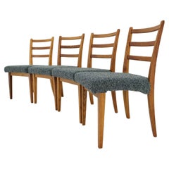 1960s Set of 4 Oak Dining Chairs, Czechoslovakia