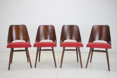 1960s Set of 4 Oswald Haerdtl Dining Chairs for Ton/Thonet, Czechoslovakia