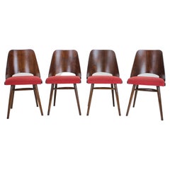 1960s Set of 4 Oswald Haerdtl Dining Chairs for Ton/Thonet, Czechoslovakia