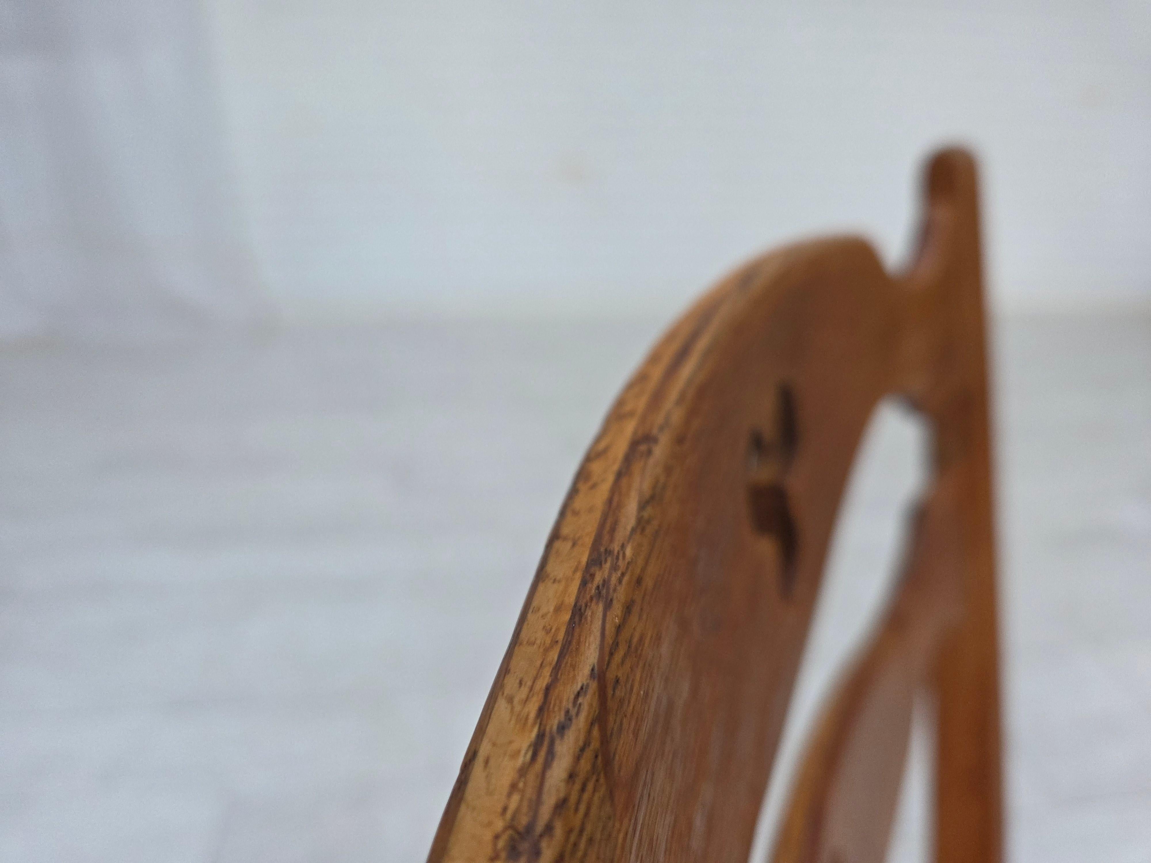 1960s, set of 4 pcs Danish dining chairs, furniture wool, solid oak wood. in vendita 3