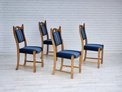 1960er Jahre, 4er Set dänische Esszimmerstühle, originaler sehr guter Zustand.
