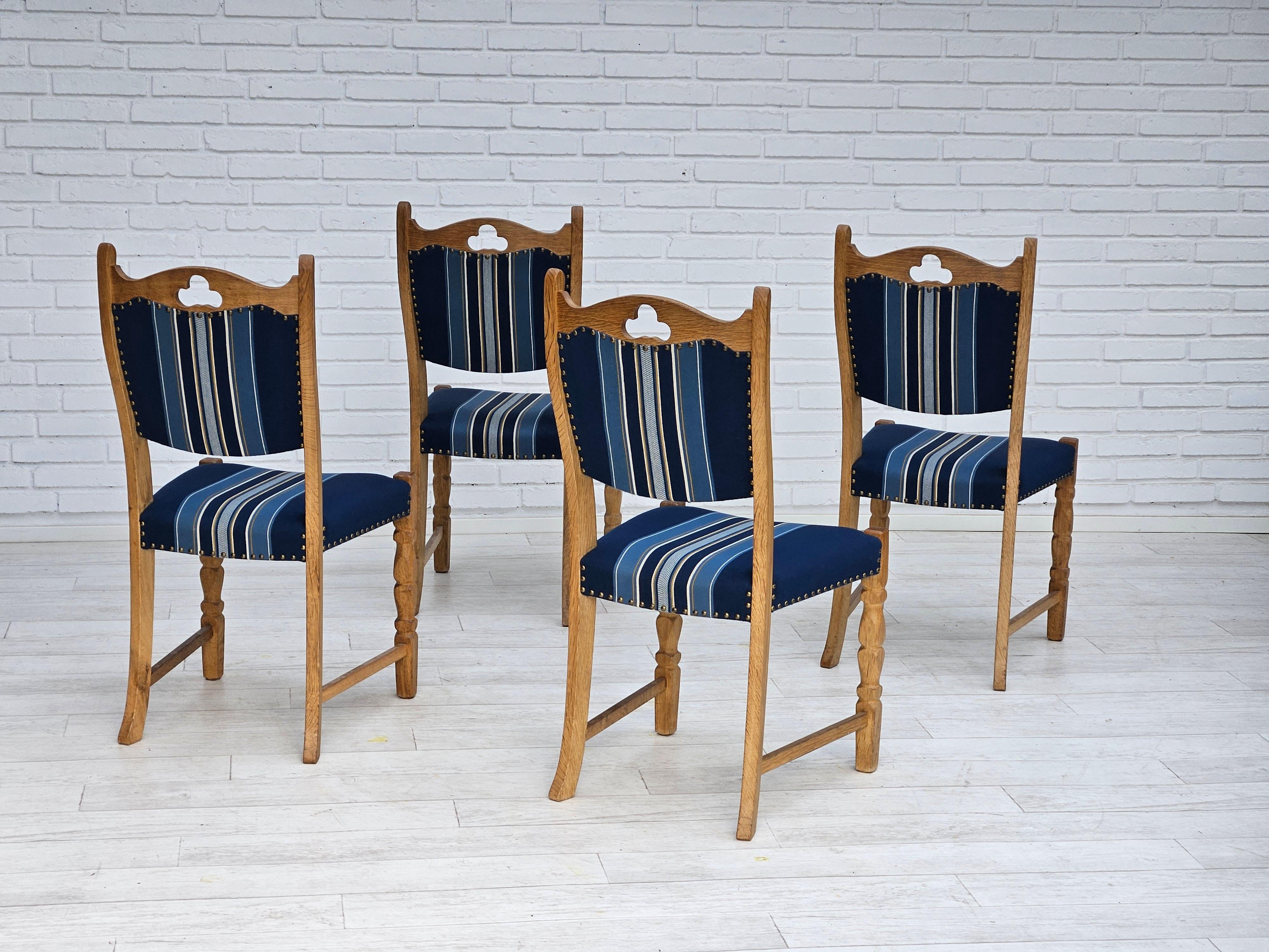 1960er Jahre, 4er Set dänische Esszimmerstühle, originaler sehr guter Zustand. (Skandinavische Moderne) im Angebot
