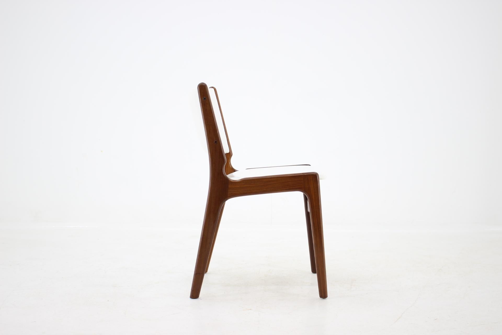 Mid-20th Century 1960s Set of 4 Teak Dining Chairs, Denmark
