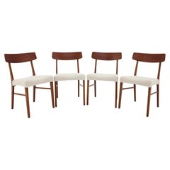 1960s Set of 4 Teak Dining Chairs in Boucle Upholstery, Denmark