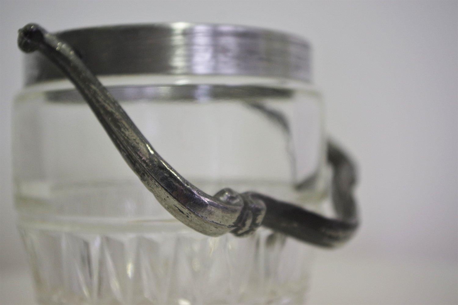 1960er Jahre Satz von 4 Karaffen aus Glas mit Silberrand - Vecchia Romagna im Angebot 6