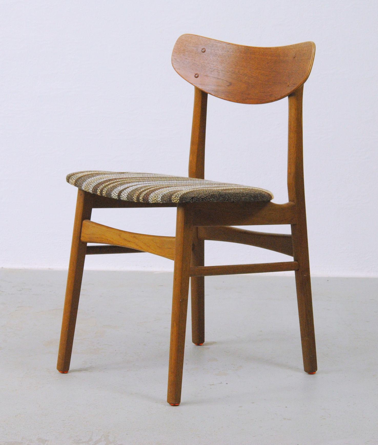 1960s Set of 5 Danish Vintage Dining Chairs in Teak en vente 5