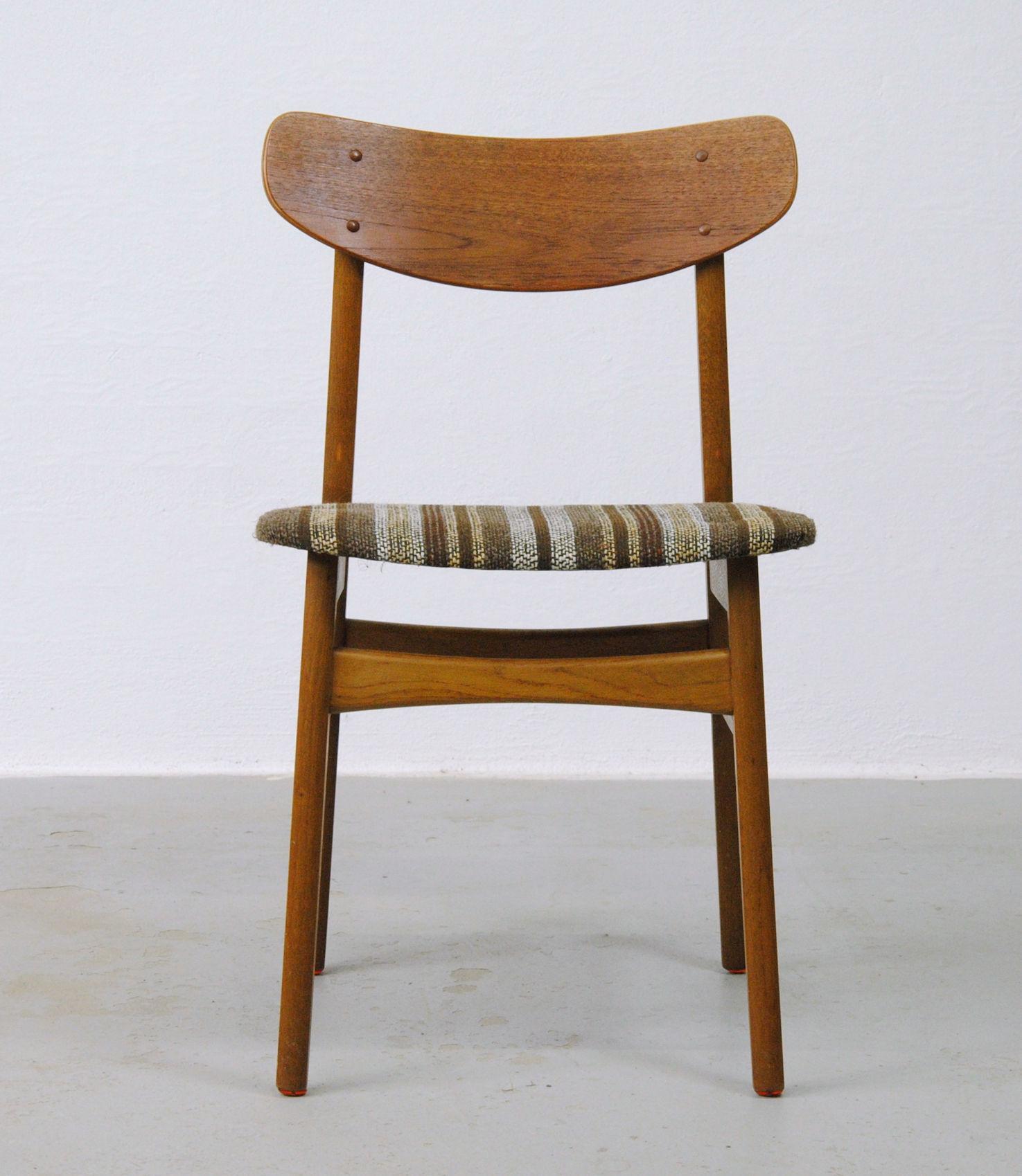 1960s Set of 5 Danish Vintage Dining Chairs in Teak en vente 6