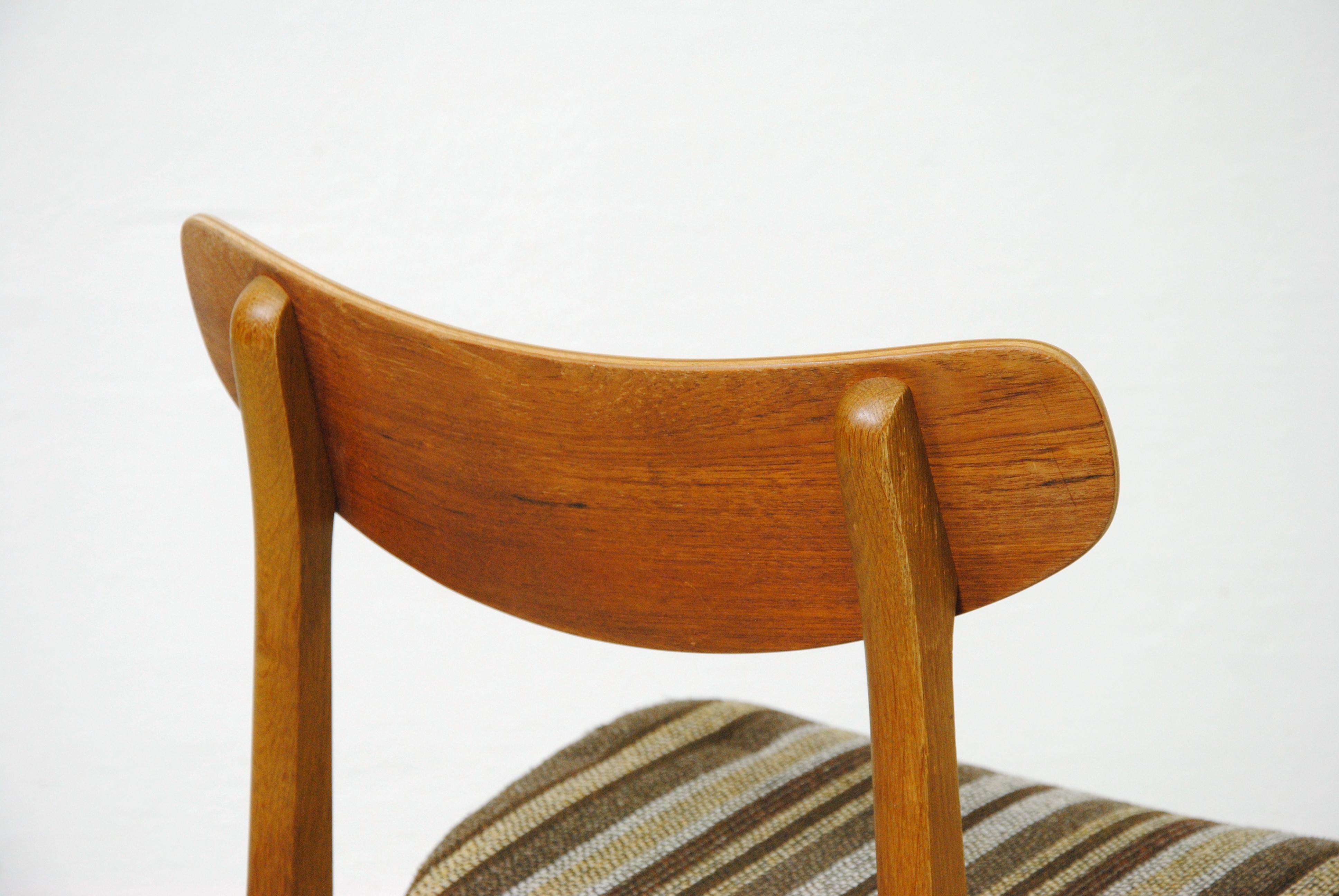 1960s Set of 5 Danish Vintage Dining Chairs in Teak en vente 7