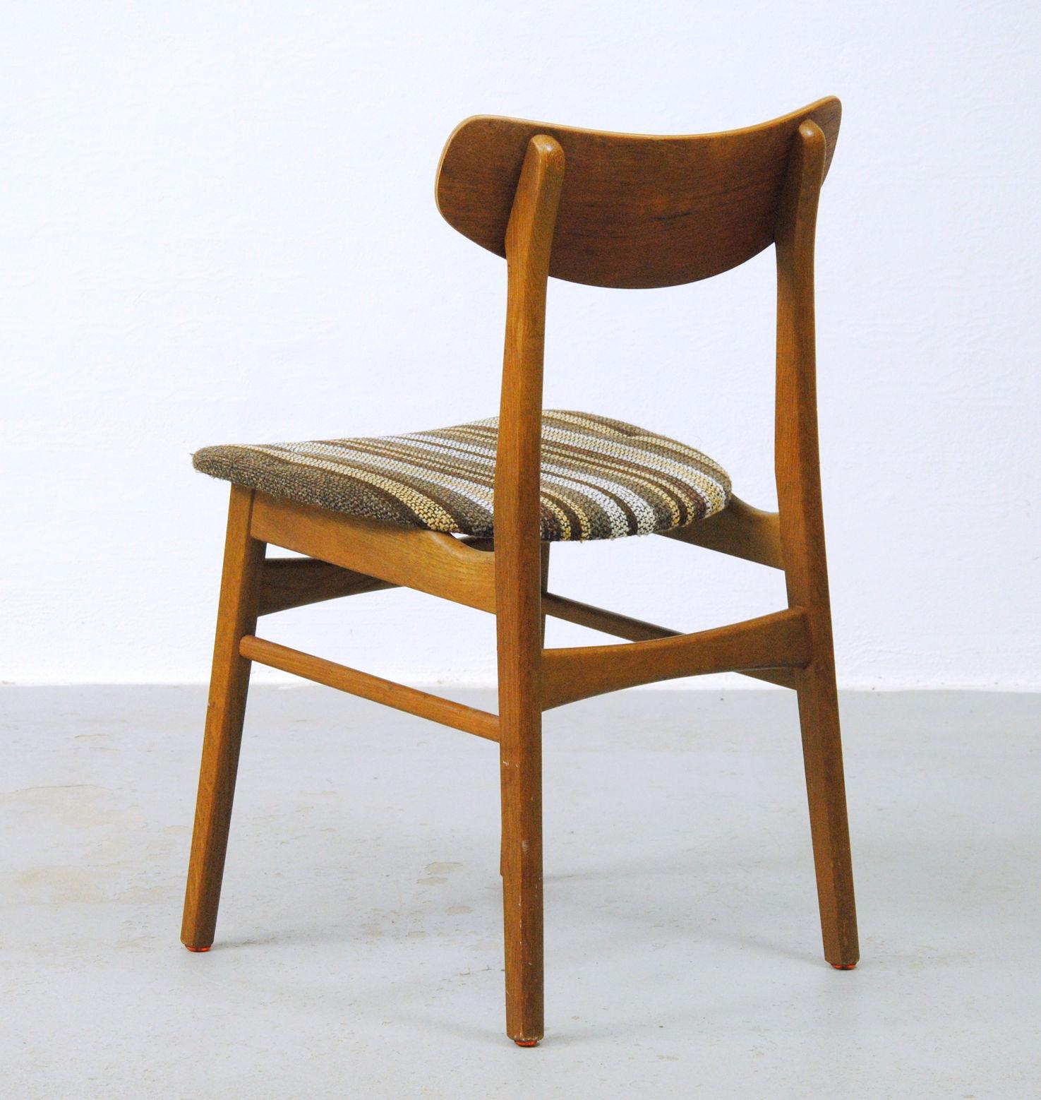 1960s Set of 5 Danish Vintage Dining Chairs in Teak en vente 3