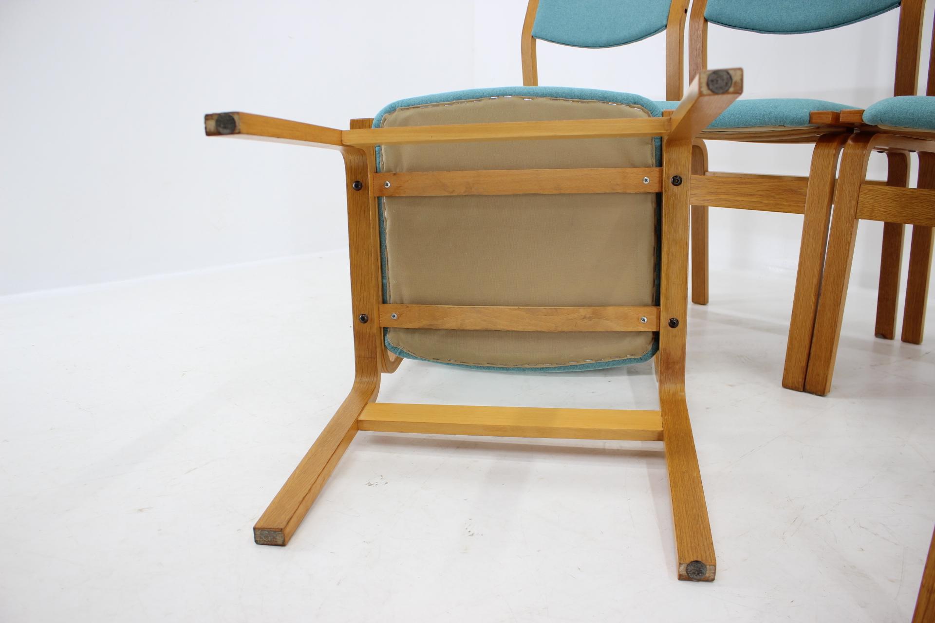 1960s Set of 6 Bentwood Dining Chairs, Denmark For Sale 7