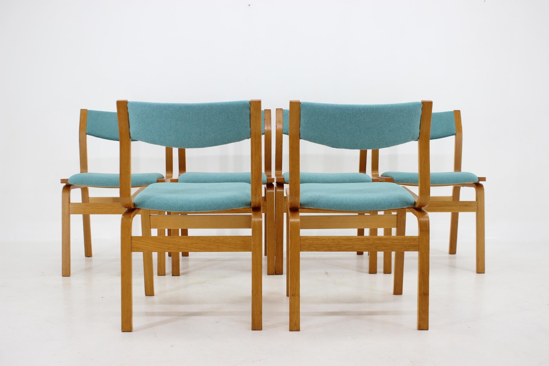 Mid-20th Century 1960s Set of 6 Bentwood Dining Chairs, Denmark For Sale