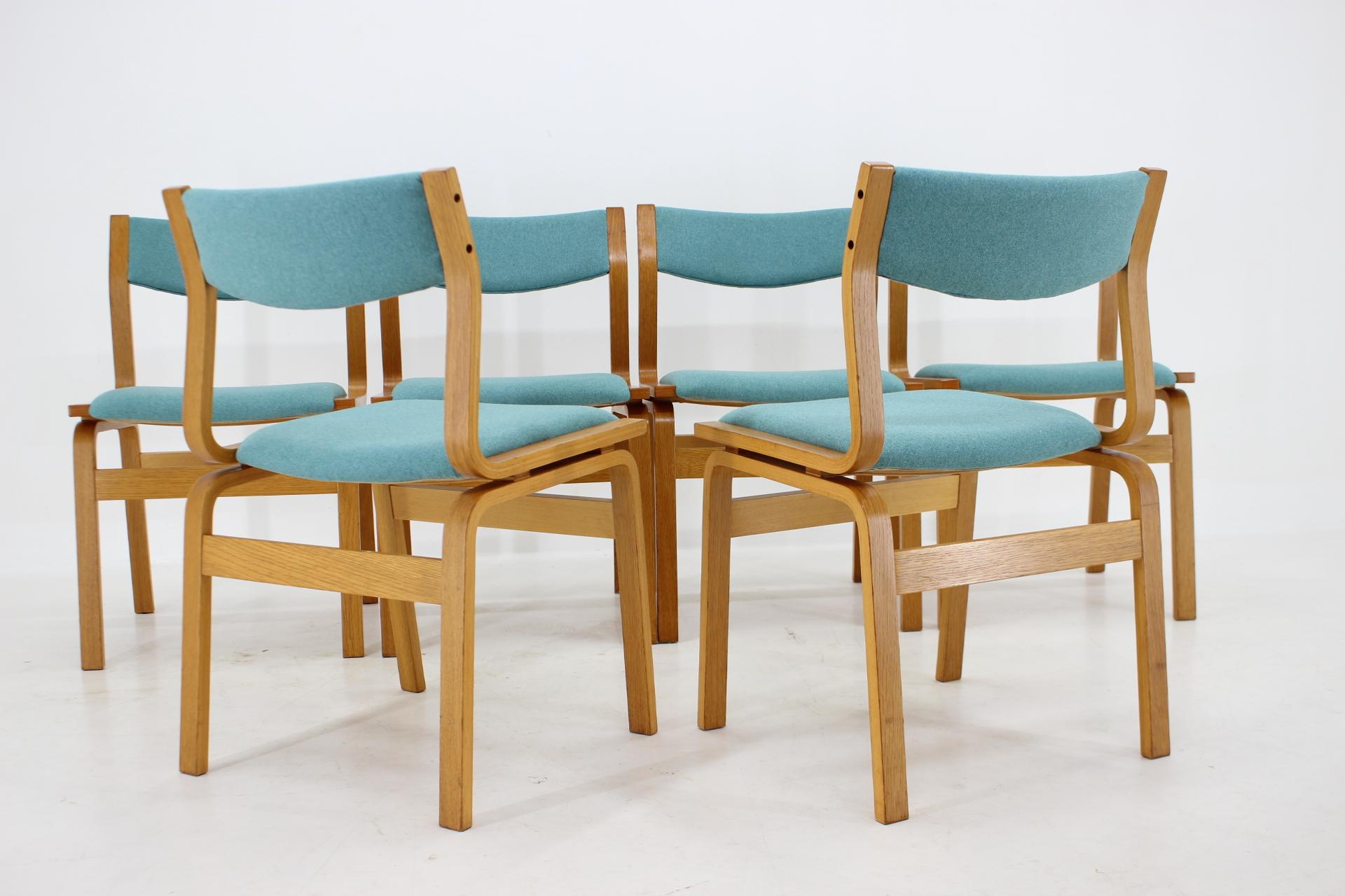 1960s Set of 6 Bentwood Dining Chairs, Denmark For Sale 1