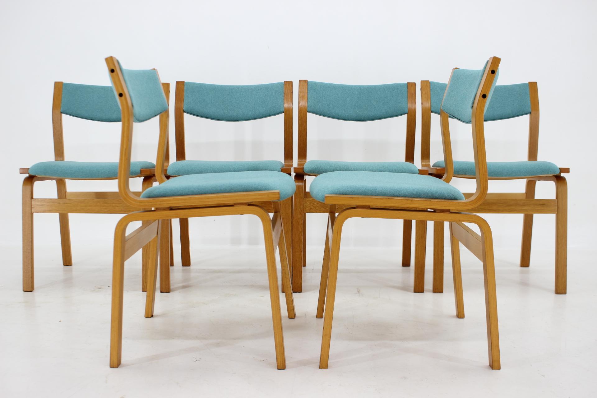 1960s Set of 6 Bentwood Dining Chairs, Denmark For Sale 2
