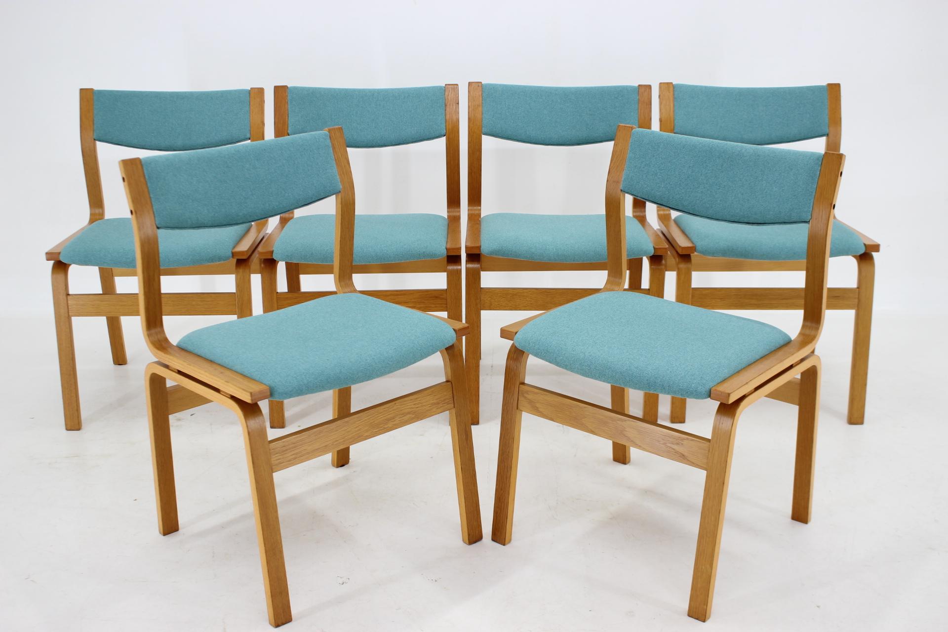 1960s Set of 6 Bentwood Dining Chairs, Denmark For Sale 3