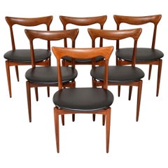 1960s Set of 6 Danish Afromosia Dining Chairs by HW Klein for Bramin