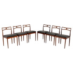 1960's Set of 6 Danish Dining Chairs by Johannes Andersen
