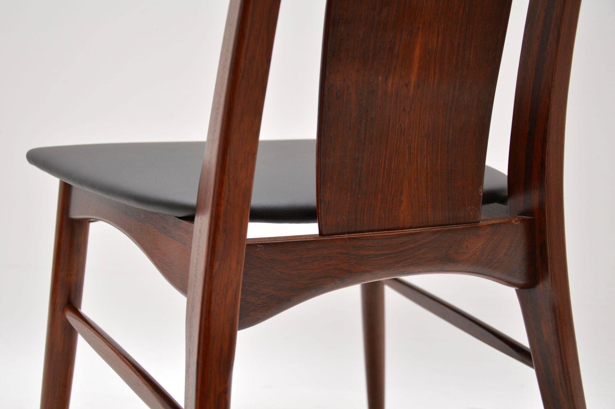 1960’s Set of 6 Danish Dining Chairs by Niels Koefoed 9