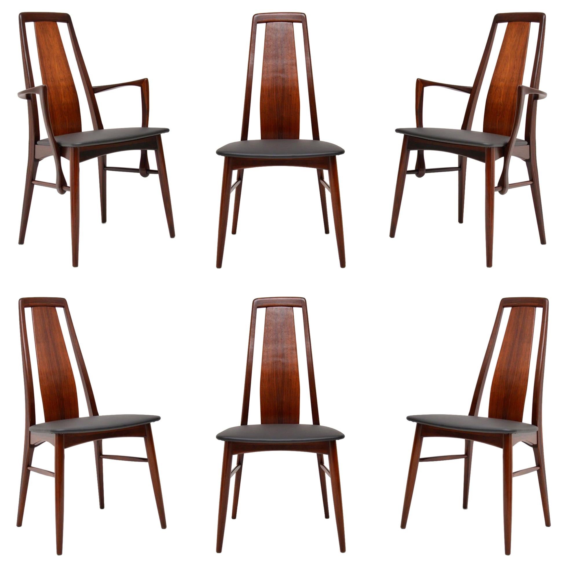 1960’s Set of 6 Danish Dining Chairs by Niels Koefoed