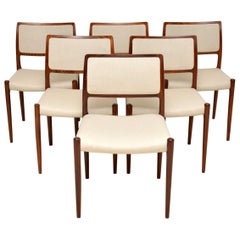 1960s Set of 6 Danish Dining Chairs by Niels Moller 1960s Set of 6 Danish Dining Chairs by Niels Moller
