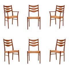 1960s Set of 6 Danish Teak Dining Chairs by Arne Wahl Iversen