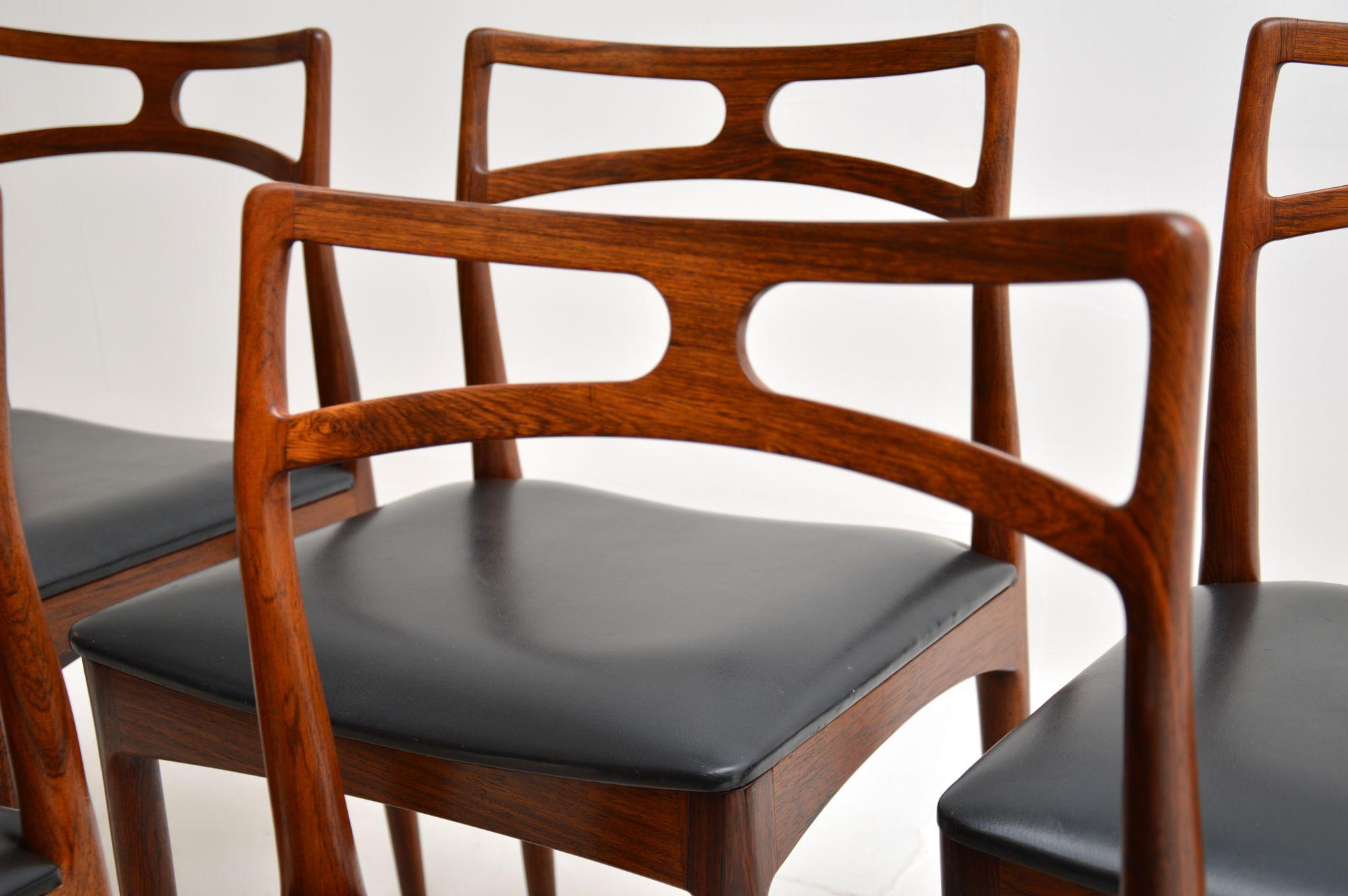 Wood 1960's Set of 6 Danish Vintage Dining Chairs by Johannes Andersen