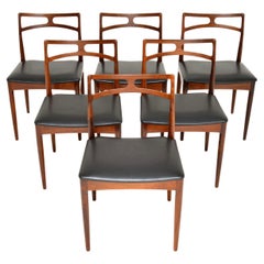 1960's Set of 6 Danish Vintage Dining Chairs by Johannes Andersen