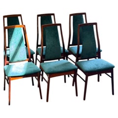1960s Set of 6 Dining Chairs by Niels Koefoed for Koefoed Hornslet in rosewood a