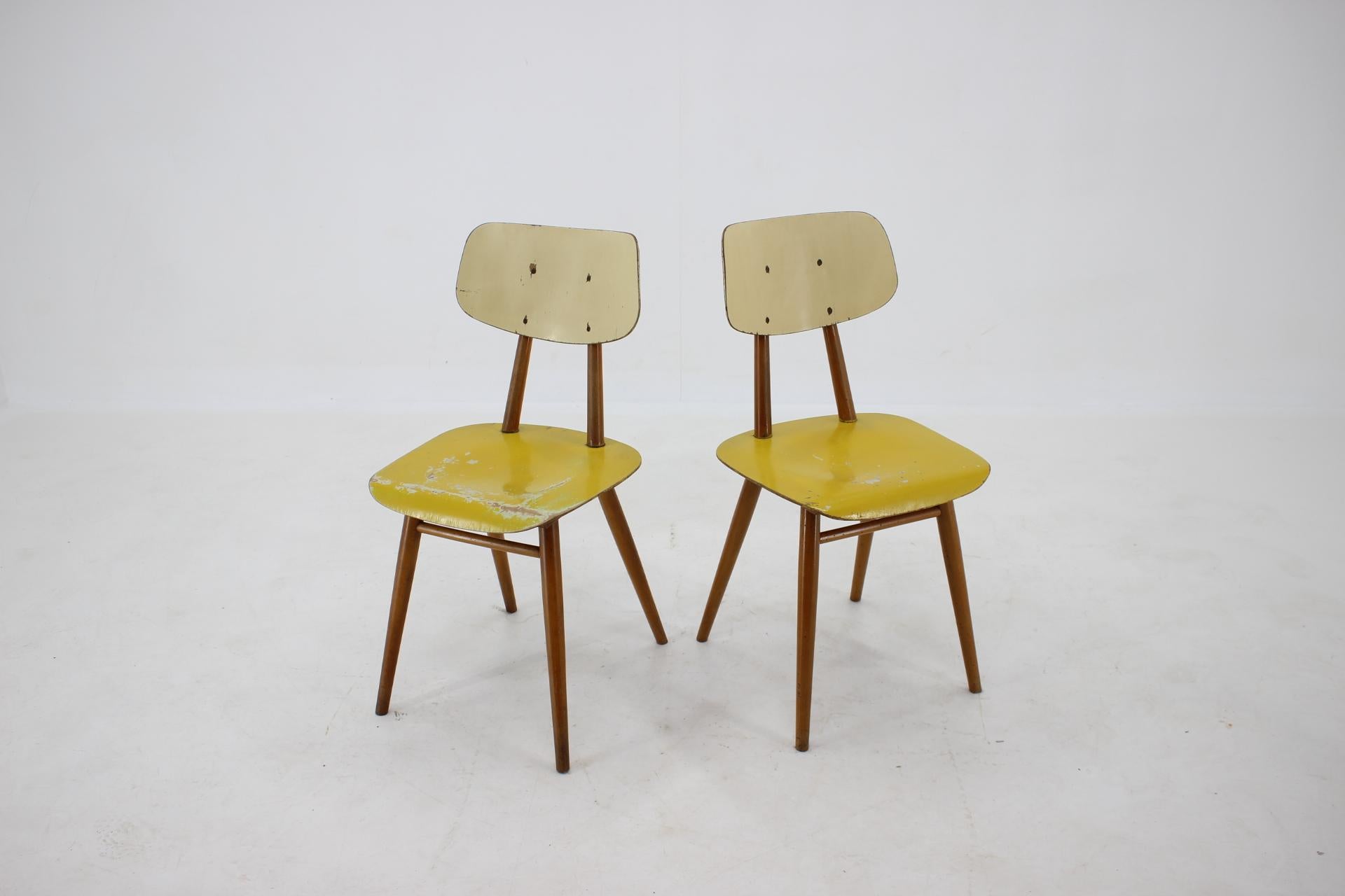 1960s Set of 6 Dining Chairs, Czechoslovakia 4