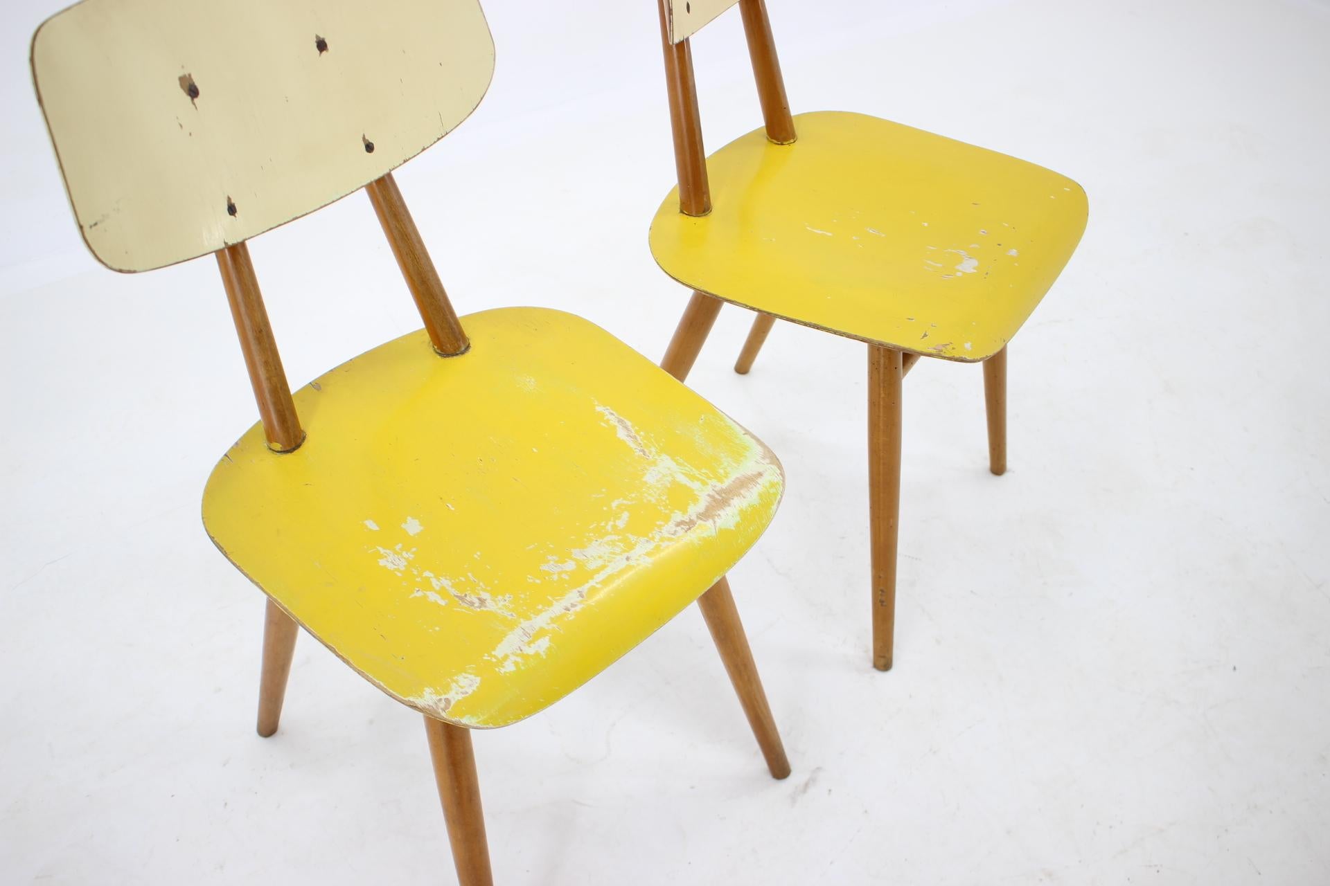 1960s Set of 6 Dining Chairs, Czechoslovakia 8
