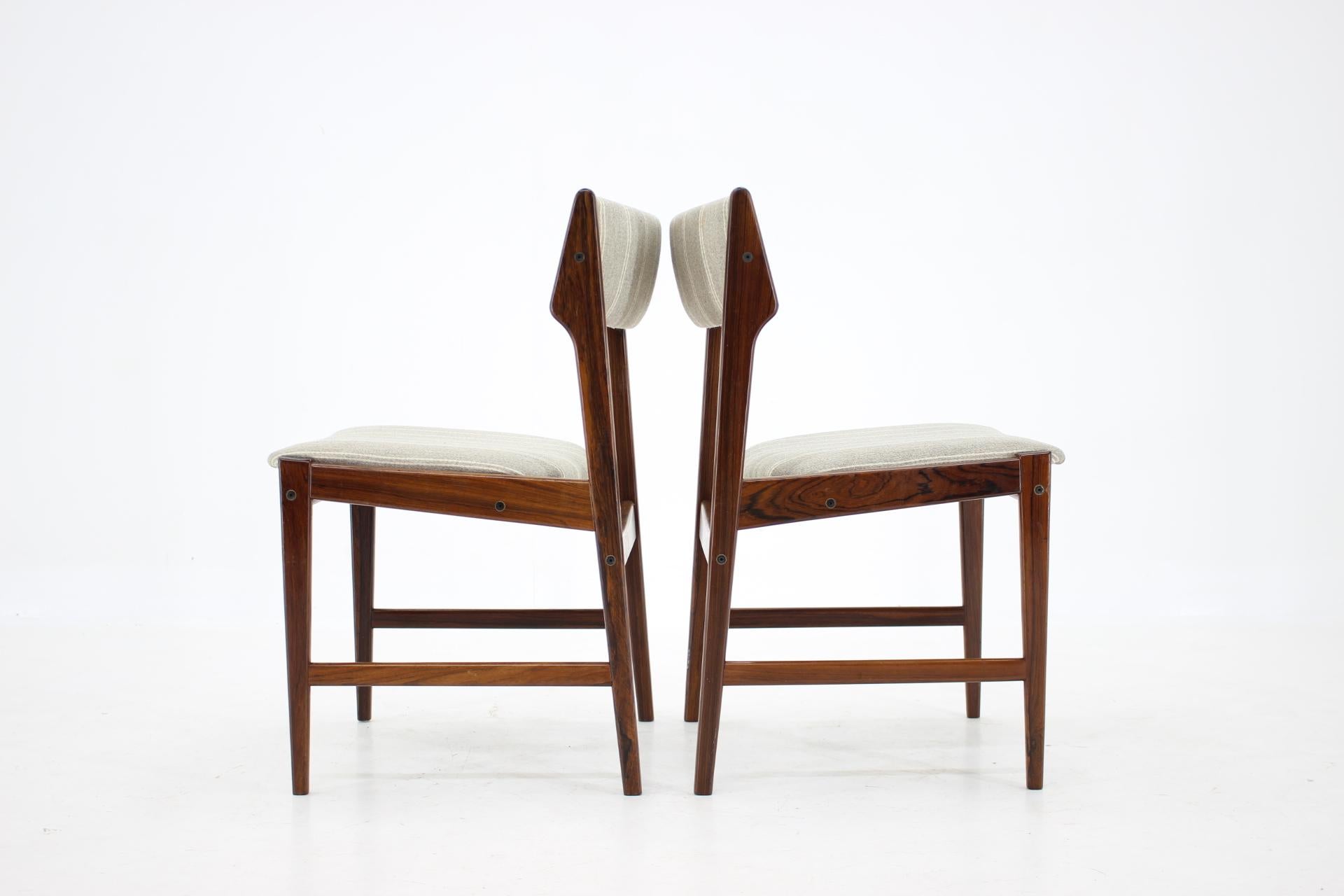 1960s Set of 6 Erich Buch Solid Palisander Dining Chairs, Denmark For Sale 3