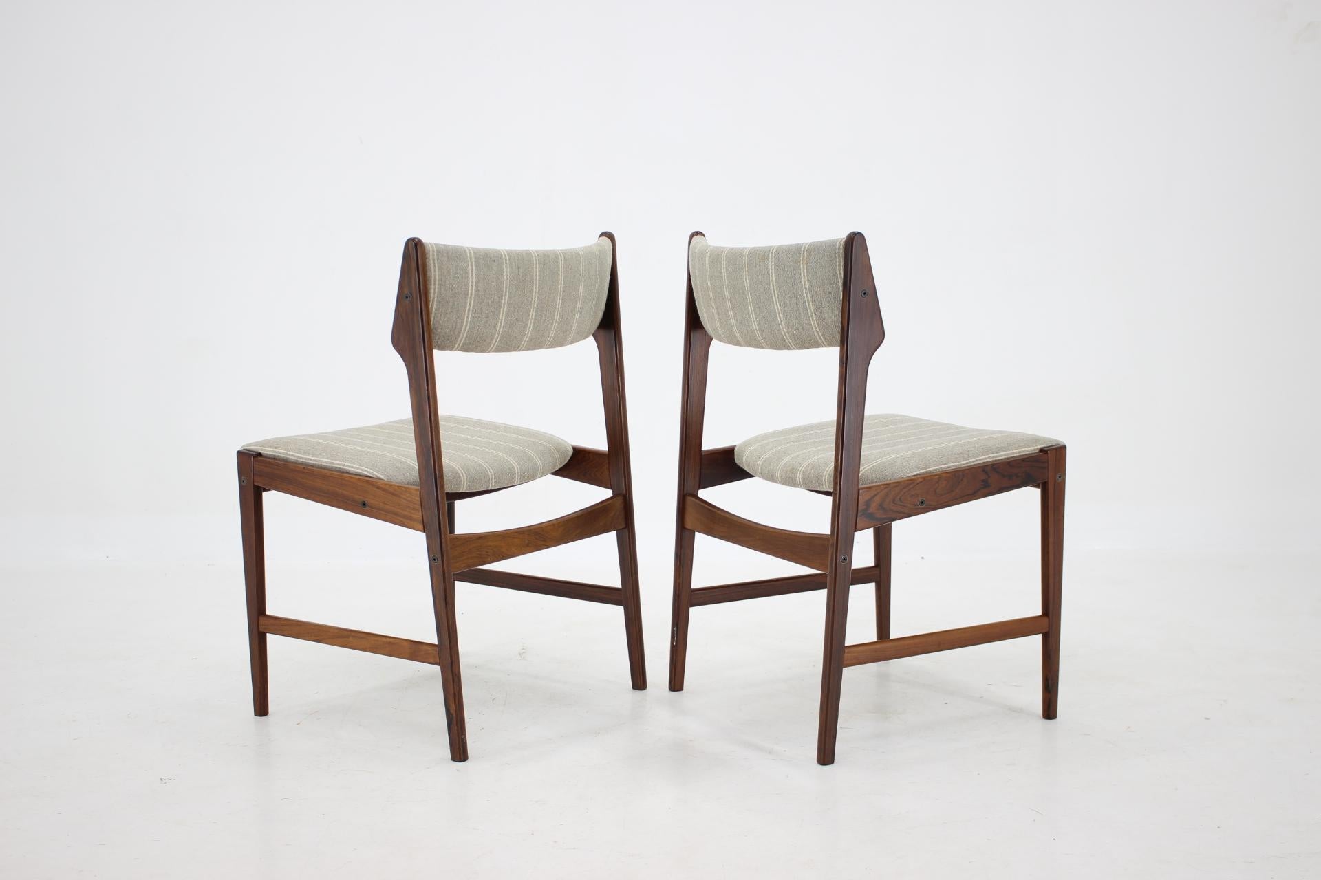 1960s Set of 6 Erich Buch Solid Palisander Dining Chairs, Denmark For Sale 5