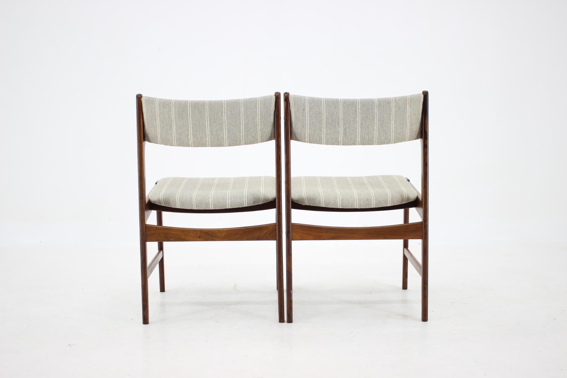1960s Set of 6 Erich Buch Solid Palisander Dining Chairs, Denmark For Sale 6