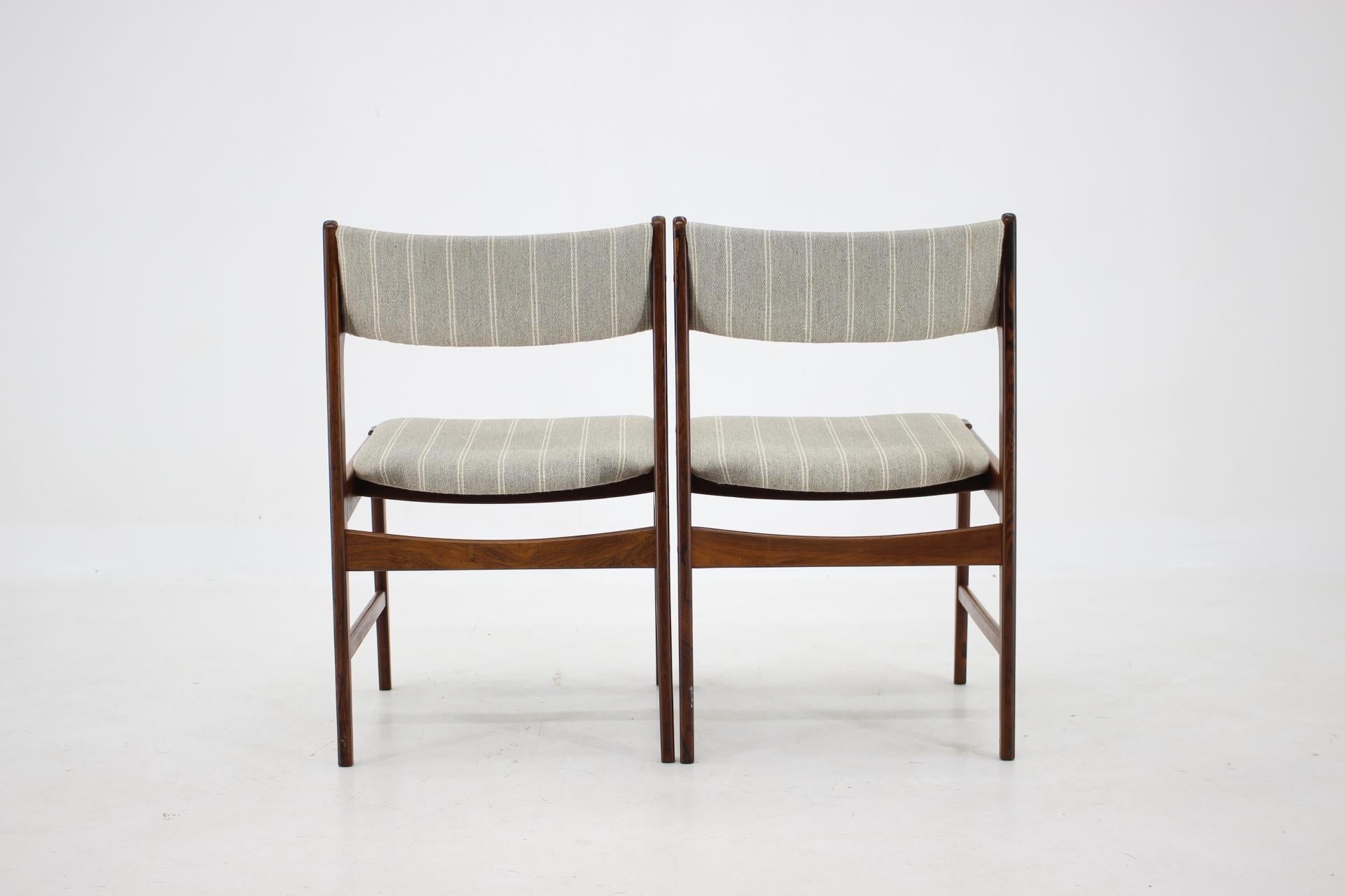 1960s Set of 6 Erich Buch Solid Palisander Dining Chairs, Denmark For Sale 7
