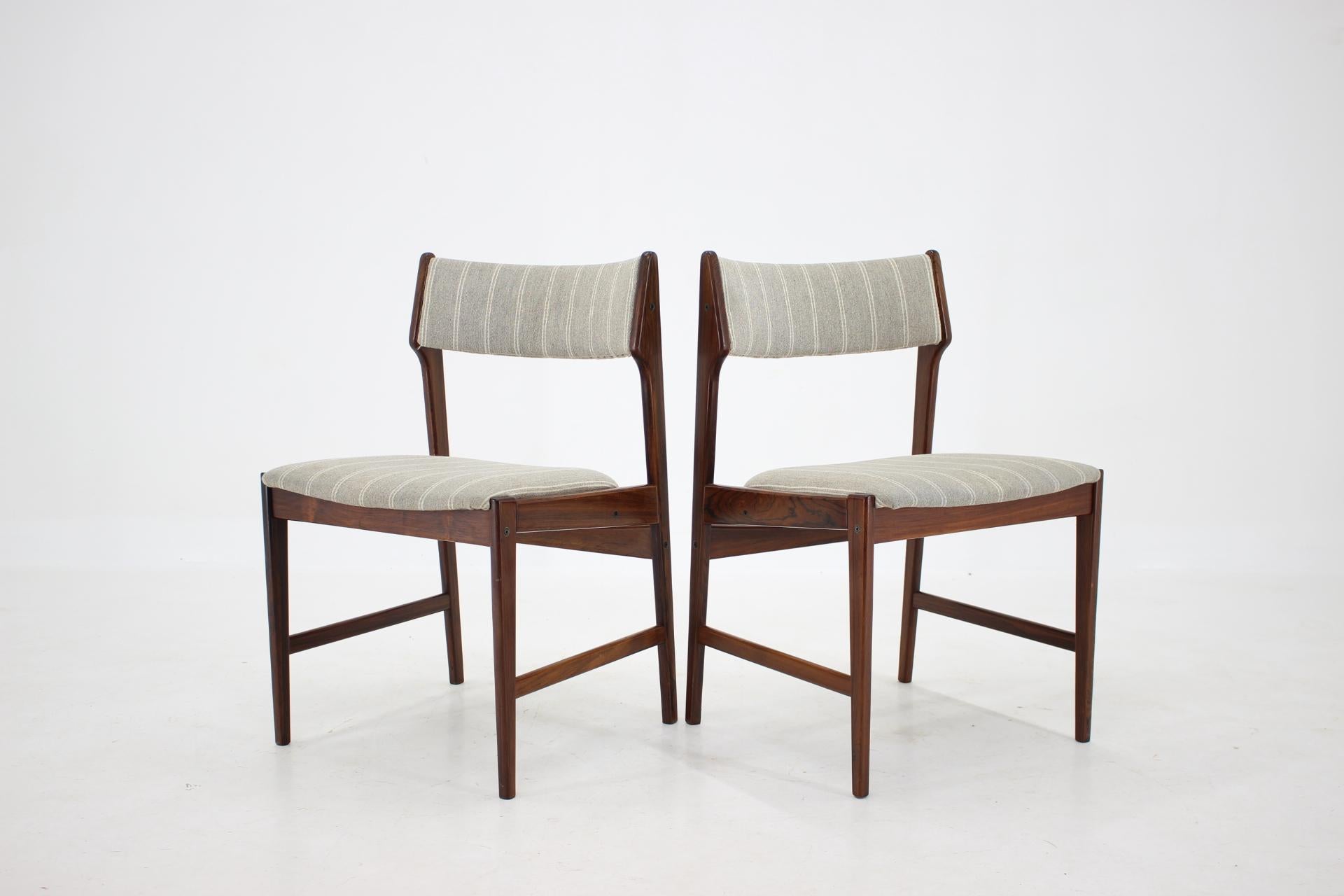 1960s Set of 6 Erich Buch Solid Palisander Dining Chairs, Denmark For Sale 2
