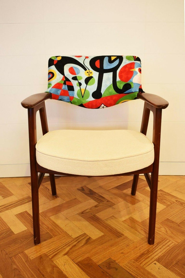 1960s Set of 6 Erik Kirkegaard Dining Chairs inspired by Joan Miro 4