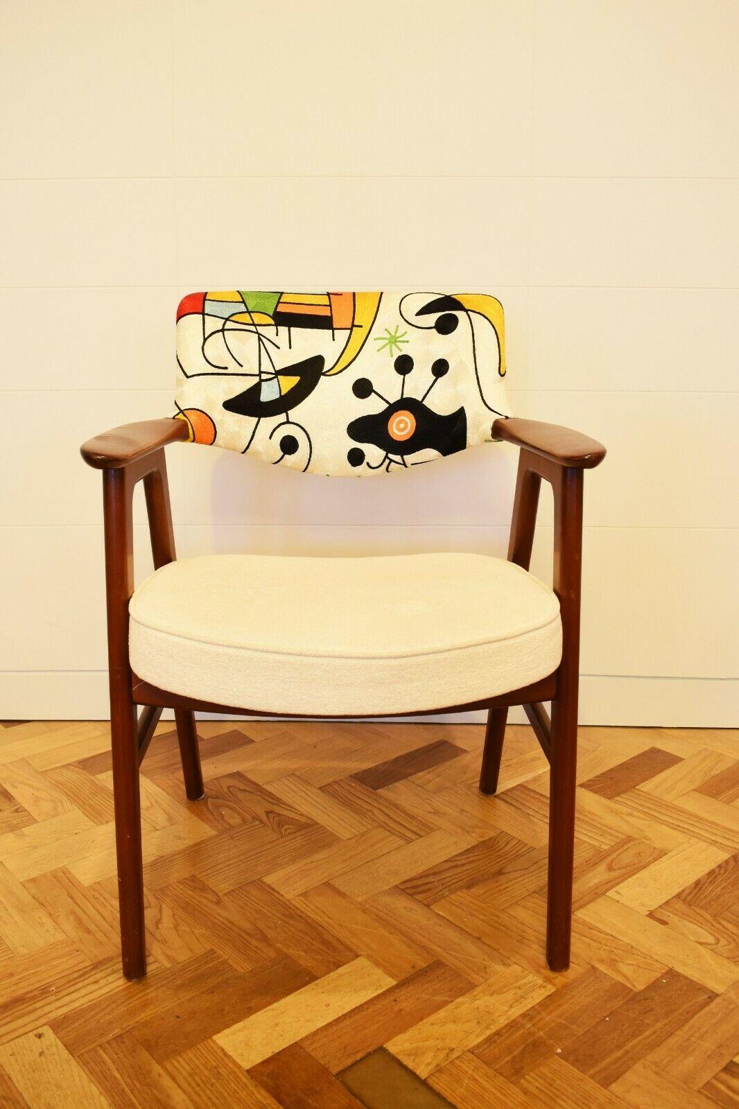 1960s Set of 6 Erik Kirkegaard Dining Chairs inspired by Joan Miro 6